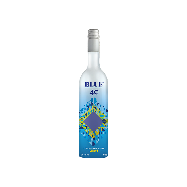 Blue 40 Citrus Vodka 38% 750ml